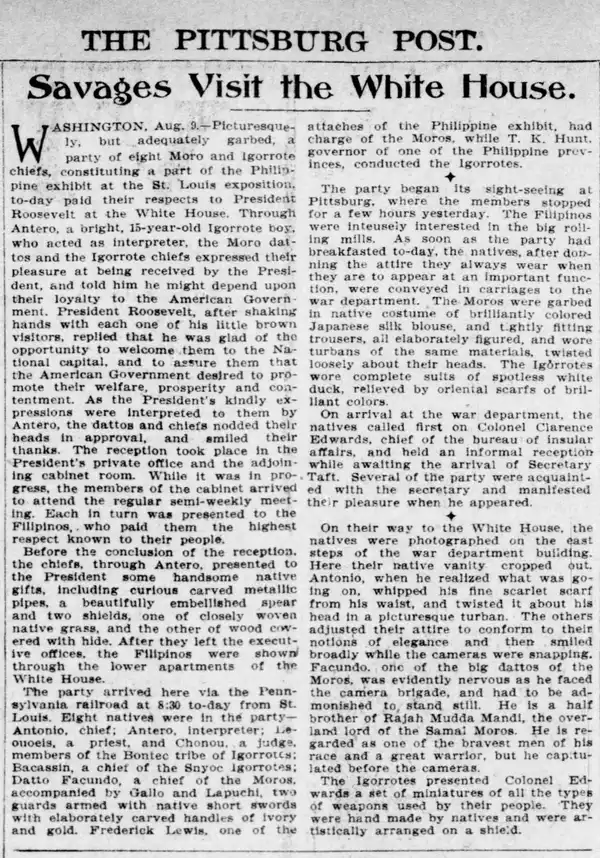 Primary Sources: Eugenics, White Supremacy, World's Fair 1904
